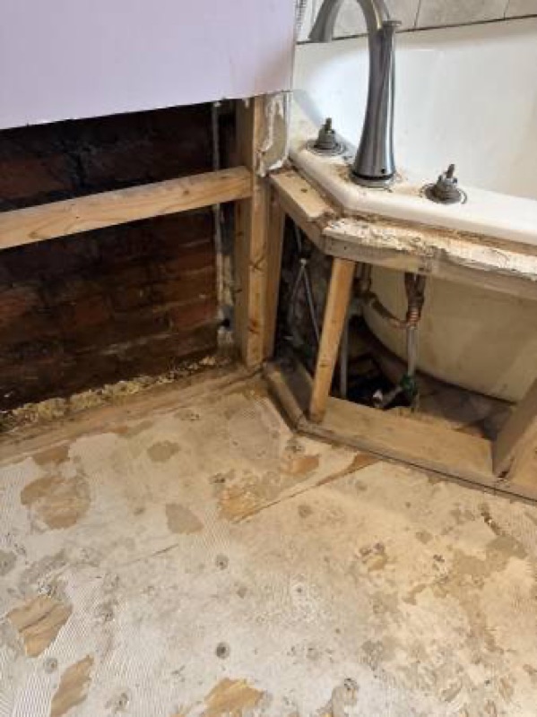 Bathroom renovation in progress